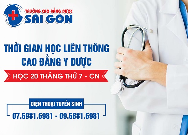 Trường Cao đẳng Dược Sài Gòn đào tạo Liên thông Cao đẳng Y Dược Sài Gòn ngoài giờ hành chính