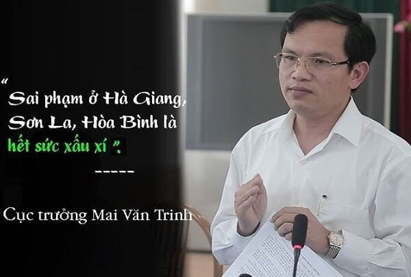 Cục trưởng Mai Văn Trinh nói về sai phạm ở Hà Giang.