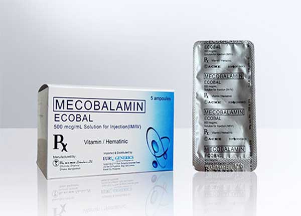 Mecobalamin được bào chế dưới dạng viên nén, viên nang, dung dịch tiêm