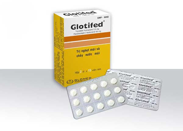 Glotifed được dùng làm giảm nghẹt mũi tạm thời do cảm lạnh thông thường