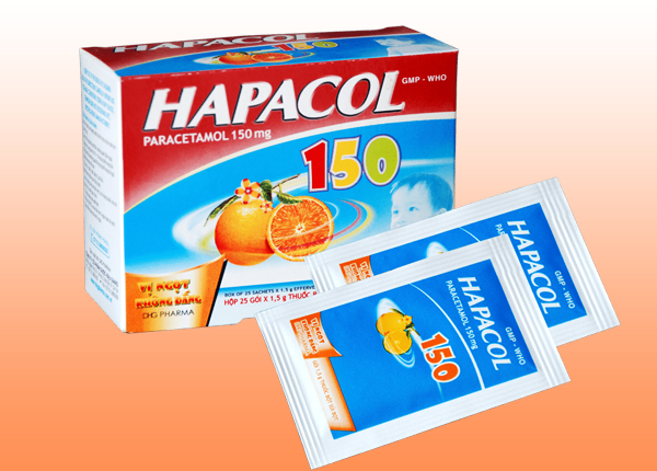 Thuốc Hapacol 150mg có tác dụng giảm đau, hạ sốt cho trẻ